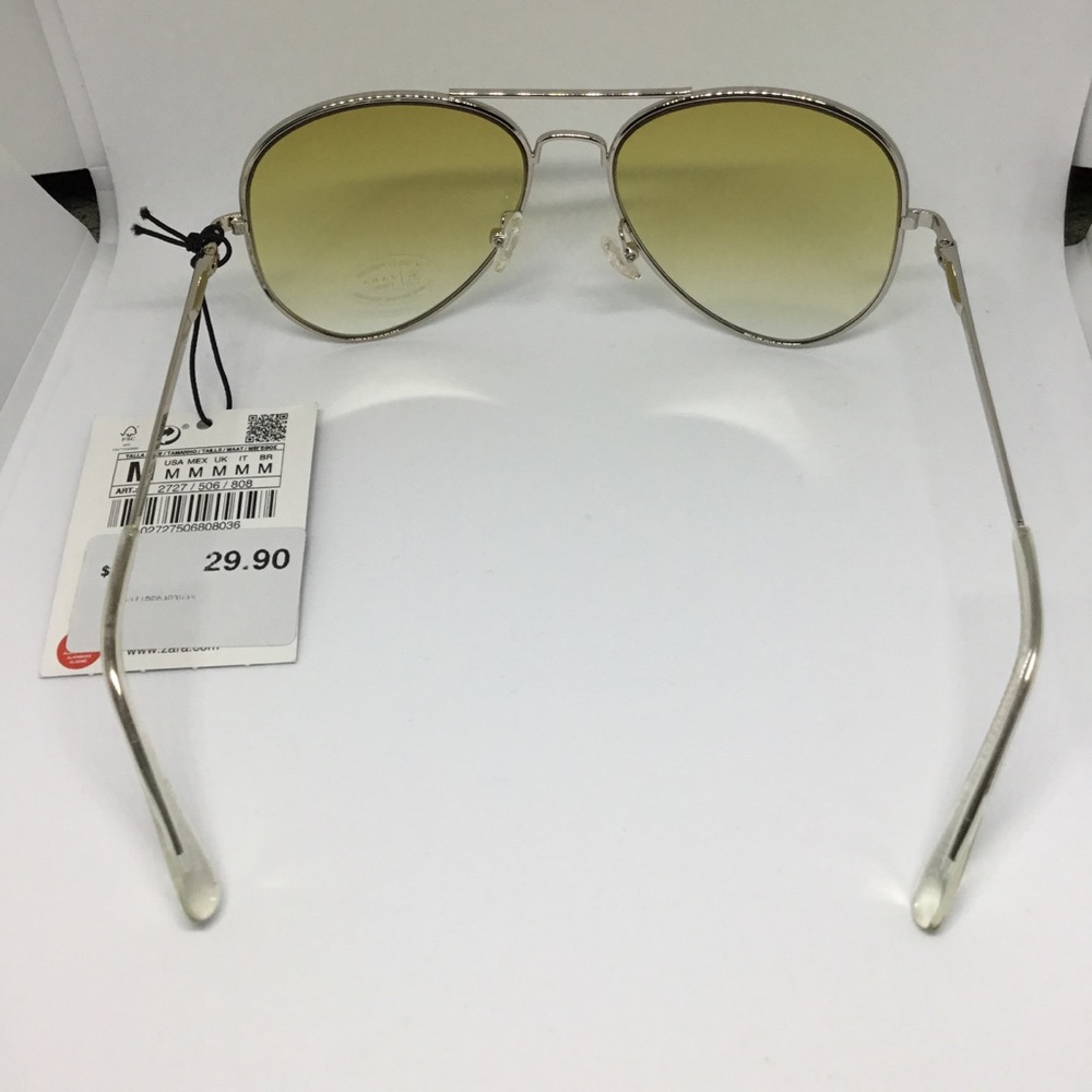 ZARA Unisex Yellow Lense Sunglasses - Picture 6 of 7